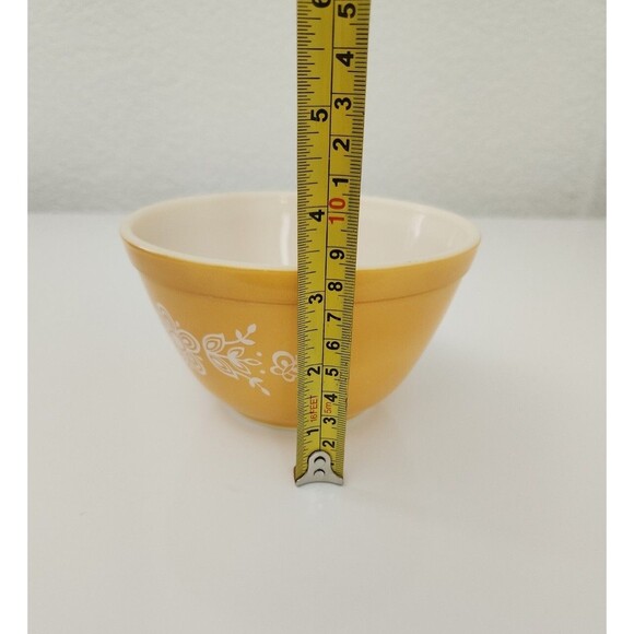 VTG PYREX MCM KITSCH BUTTERFLY GOLD #401 SMALL NESTING MIXING BOWL 1.5qt 750 ml - Picture 6 of 6